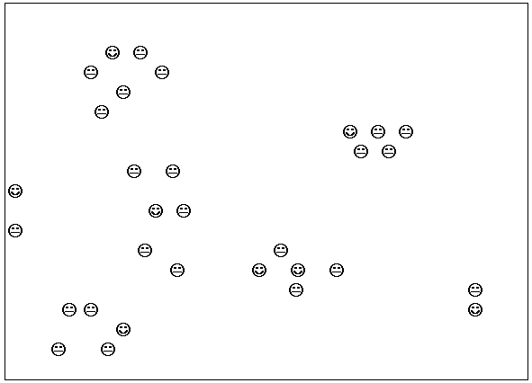 Leute plaudern in Grppchen